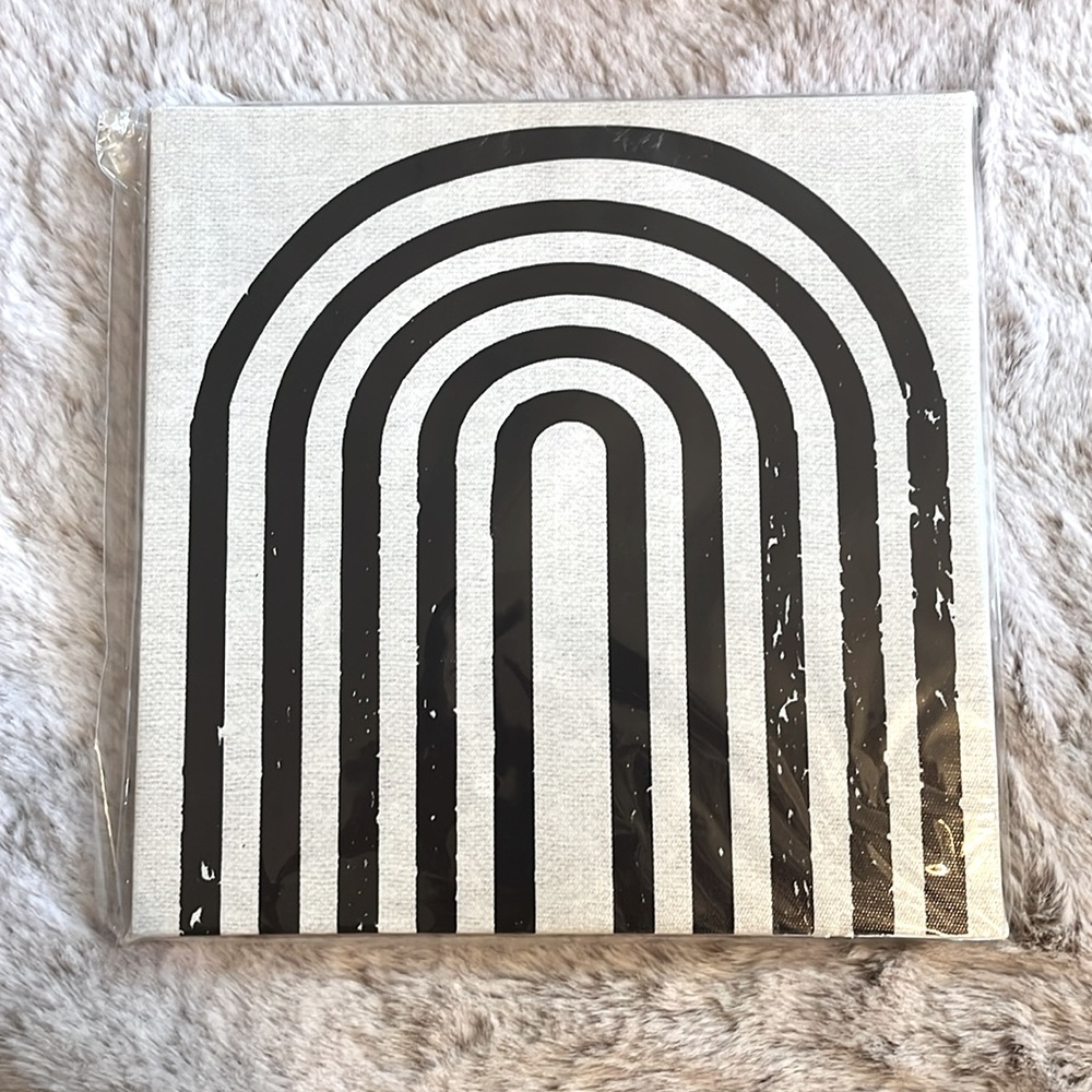 Arch Wall Art / Retro Geometric Neutral Rainbow